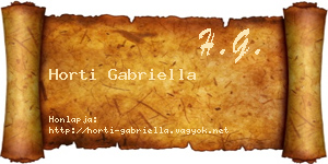 Horti Gabriella névjegykártya